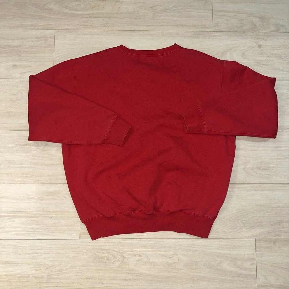 Vintage 90s Polo Ralph Lauren Sweater Mens Large‎ Red Canvas Fleece Preppy Pony